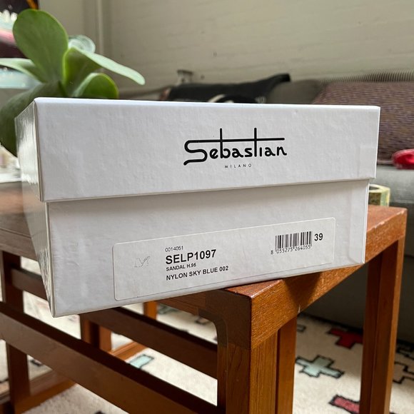 NIB Sebastian Milano Puff Blast Mules in Blue 39EU - Picture 3 of 7